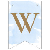 ブルーウォーターカラーウェルカムベビーバンティングフラグ バンティングフラッグ (第3の旗)