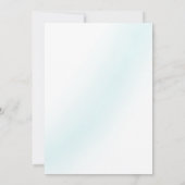 ブルーウォーターカラーウェーブウェディングレセプション 招待状 (裏面)