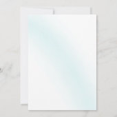 ブルーウォーターカラーウェーブ婚約パーティ 招待状 (裏面)