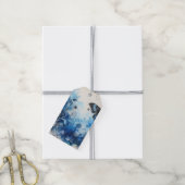 ブルーウォーターカラーエフェメラ ギフトタグ (より糸付き)