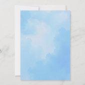 ブルーウォーターカラーエレファントベビーシャワー招待状- 招待状 (裏面)