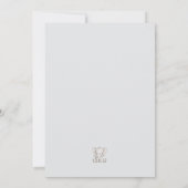 ブルーウォーターカラーエレファントベビーシャワー招待状 招待状 (裏面)