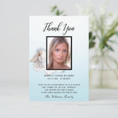 ブルーウォーターカラーエンジェル記念写真カード サンキューカード (スタンド正面)