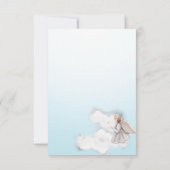 ブルーウォーターカラーエンジェル記念写真カード サンキューカード (裏面)