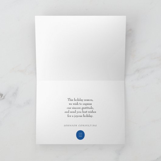 ブルーウォーターカラーオーナメント |祝日の挨拶 シーズンカード (内部)