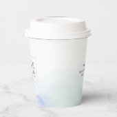 ブルーウォーターカラーカスタムビジネスロゴプロモーション 紙コップ (左)