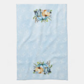 ブルーウォーターカラーカボチャ秋秋キッチンタオル キッチンタオル (縦)