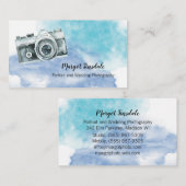 ブルーウォーターカラーカメラ撮影 名刺 (正面/裏面)