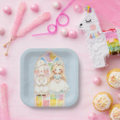 ブルーウォーターカラーガール1st.聖餐式 ペーパープレート (パーティー)