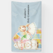 ブルーウォーターカラーガール1st.聖餐式 横断幕 (縦)