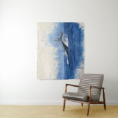 ブルーウォーターカラークジラ タペストリー (インサイチュ)