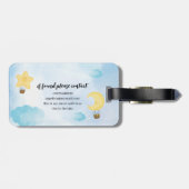 ブルーウォーターカラークラウドスタームーンキッズラゲッジタグ ラゲッジタグ (裏面横)