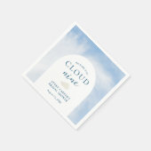 ブルーウォーターカラークラウド9ブライダルシャワー スタンダードカクテルナプキン (角)