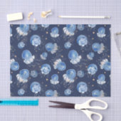 ブルーウォーターカラークラゲ 薄葉紙 (クラフト)