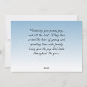 ブルーウォーターカラークリスマスツリー芸術的フォトホー シーズンカード (裏面)