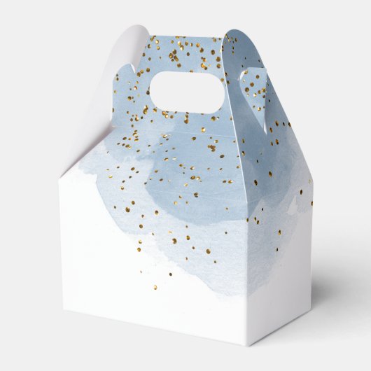 ブルーウォーターカラーグリッター金ゴールドクロスバプティスボーイ フェイバーボックス (裏面サイド)