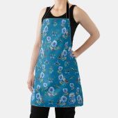ブルーウォーターカラーコーンフラワーランニングズPattern All-Ov エプロン (インサイチュ)