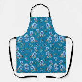 ブルーウォーターカラーコーンフラワーランニングズPattern All-Ov エプロン (正面)