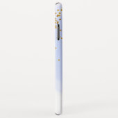 ブルーウォーターカラーゴールドフォイルグリッター紙吹雪 Case-Mate iPhoneケース (裏面/右)