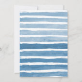 ブルーウォーターカラーサプライズ誕生日パーティーの招待 招待状 (裏面)