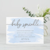 ブルーウォーターカラーシルバーベビー散布 招待状 (スタンド正面)