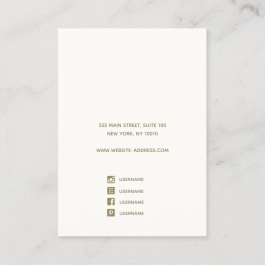 ブルーウォーターカラースカイイヤリング表示名刺 名刺 (裏面)