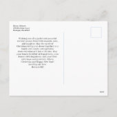 ブルーウォーターカラースタイルクリスマスツリー シーズンポストカード (裏面)