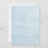 ブルーウォーターカラースノーフレーク冬の男の子ベビーシャワー 招待状 (裏面)