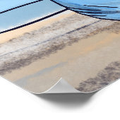 ブルーウォーターカラースフィンクス猫 ポスター (角)