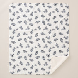 ブルーウォーターカラースプリング シェルパブランケット