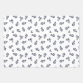 ブルーウォーターカラースプリング ラッピングペーパーシート (正面)