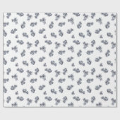 ブルーウォーターカラースプリング ラッピングペーパー (フラット)