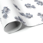 ブルーウォーターカラースプリング ラッピングペーパー (ロールコーナー)