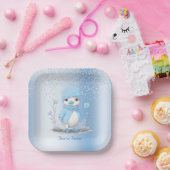 ブルーウォーターカラーダック紙プレート ペーパープレート (パーティー)