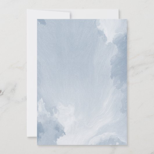 ブルーウォーターカラーテクスメンズ50th60誕生日 招待状 (裏面)