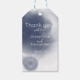 ブルーウォーターカラーテーマ ギフトタグ