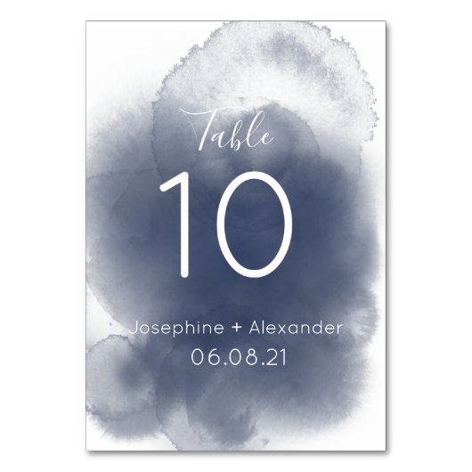 ブルーウォーターカラーテーマ テーブルナンバー (正面)