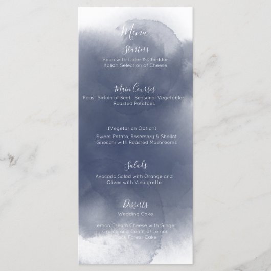 ブルーウォーターカラーテーマ メニュー (正面)