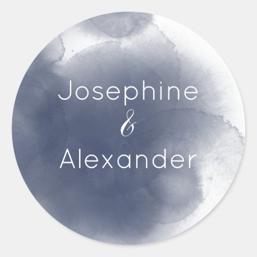 ブルーウォーターカラーテーマ ラウンドシール (正面)