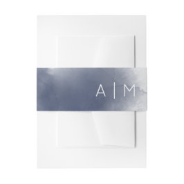 ブルーウォーターカラーテーマ 招待状ベリーバンド