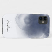 ブルーウォーターカラーテーマ Case-Mate iPhoneケース (裏面(横))