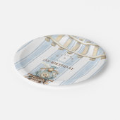 ブルーウォーターカラートレイン1st誕生日 ペーパープレート (アングル)