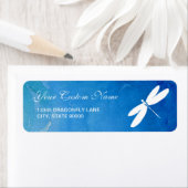 ブルーウォーターカラートンフライ差出人住所ラベル ラベル (インサイチュ)