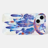 ブルーウォーターカラードリームキャッモダンチャー望保 Case-Mate iPhoneケース (裏面 (横))