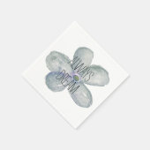 ブルーウォーターカラードリームフラワー スタンダードカクテルナプキン (角)