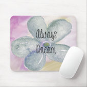ブルーウォーターカラードリームフラワー マウスパッド (マウス)