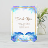 ブルーウォーターカラードルフィンサンキューカード サンキューカード (スタンド正面)