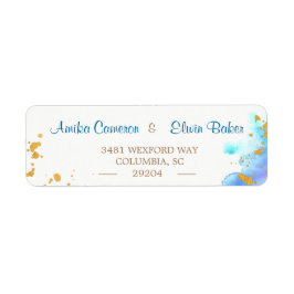 ブルーウォーターカラードルフィン差出人住所ラベル ラベル