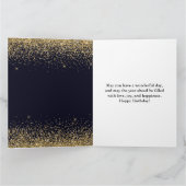 ブルーウォーターカラードレス&アゲートスイート16誕生日 カード (内部)