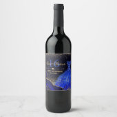 ブルーウォーターカラードレス&グリッターアガテスウィート16 ワインラベル (正面)